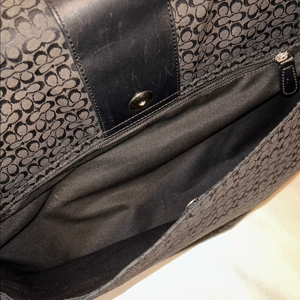 Coach Signature Hudson Laptop Black Men's Messenger Bag - Picture 8 of 16